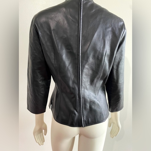 Mario Vittorio for Neiman Marcus Leather Top Quarter Sleeve Size 8 - Picture 10 of 12